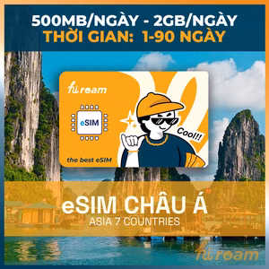Esim du lịch 9 nước châu á