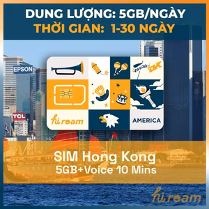 Sim hong kong 5gb/ngày, miễn phí 10 phút gọi