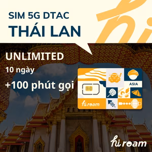 Sim 5g thái lan dtac tỷ gb unlimited 10-15 ngày