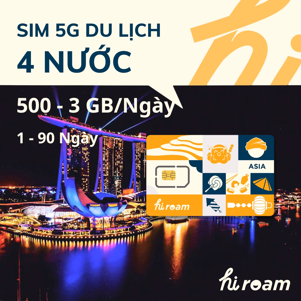 SIM Đông Nam Á 4 Nước - Không Chặn TikTok