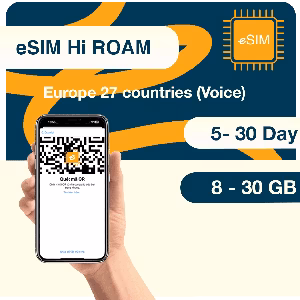 Esim châu âu 27 nước - voice
