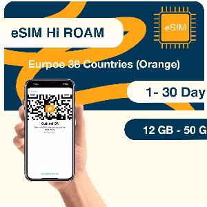 Esim du lịch châu âu (orange) nghe gọi + sms