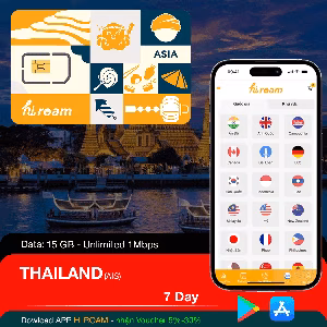 Sim thái lan 15gb 7 ngày không giới hạn 1mbps