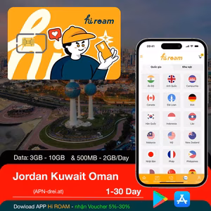 Sim jordan kuwait oman
