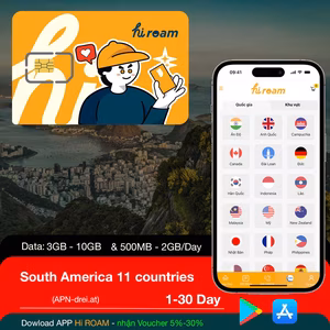 Sim 11 nước nam mỹ