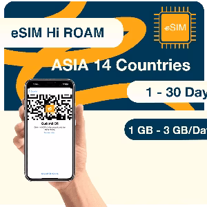 Esim 14 nước châu á