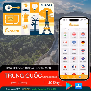 Sim 5g trung quốc macao (china telecom)