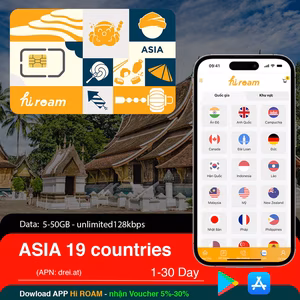 Sim châu á 19 nước